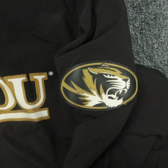 Missouri Tigers Jacket Mens Extra Large Black Majestic Softshell Full Zip Mizzou